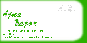 ajna major business card